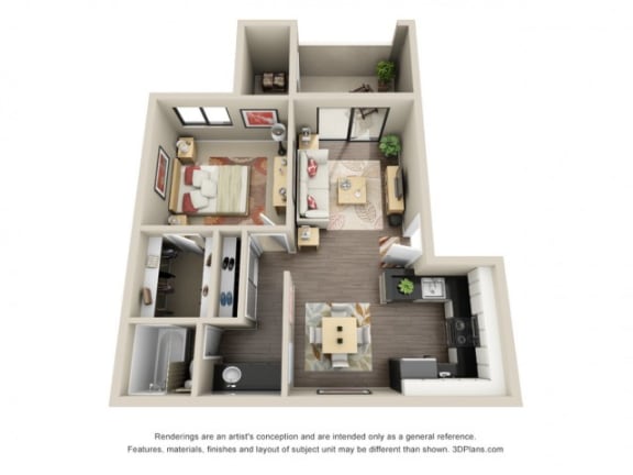 Floor Plan  1x1 floorplan