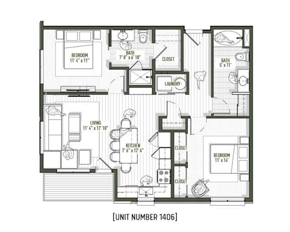 West 8th - 2bd Opal (#1406)