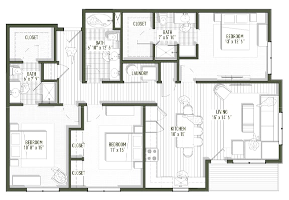 West 8th - 3bd Gold B