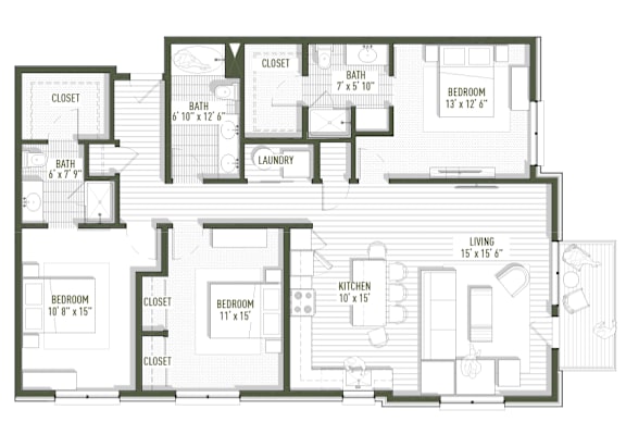 West 8th - 3bd Gold D