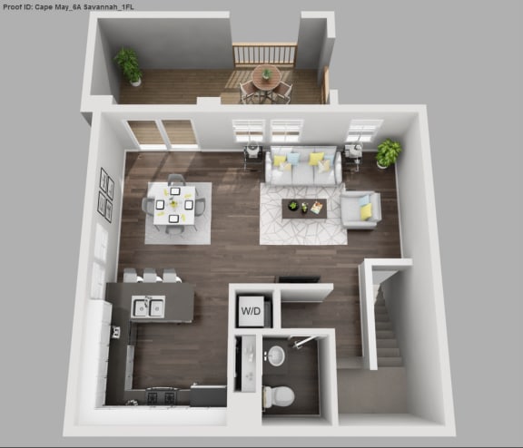 a floor plan of a two bedroom apartment with a living room and dining room
