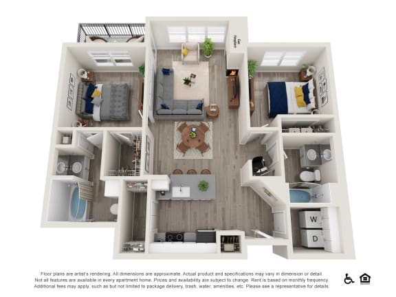 bedroom floor plan an open concept layout with a large closet and a balcony