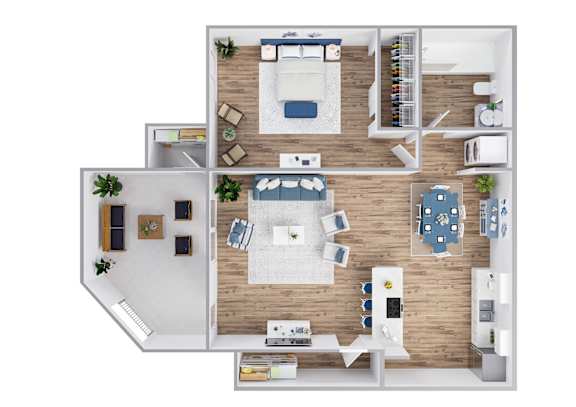 Waterleaf Apartment Homes in Vista, California A1 Floor Plan