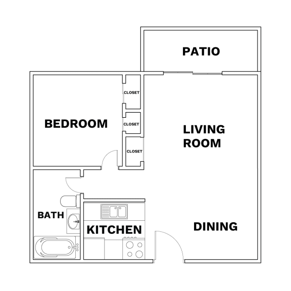 a floor plan of a bedroom apartment