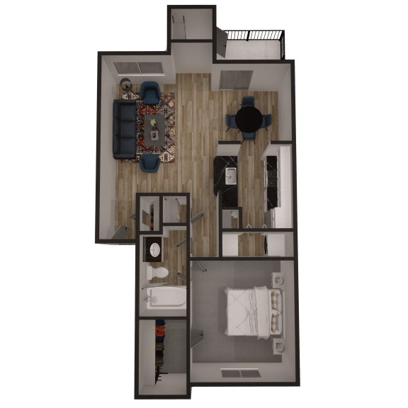 one bedroom apartment floor plan