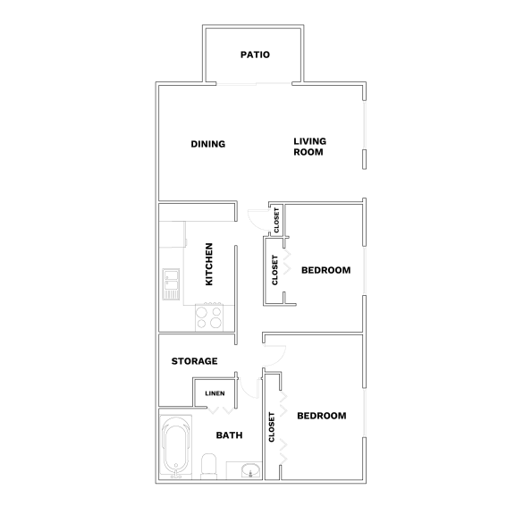 the floor plan of bedroom apartment
