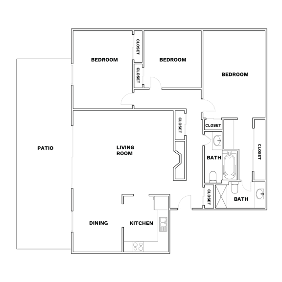 the floor plan of the apartment