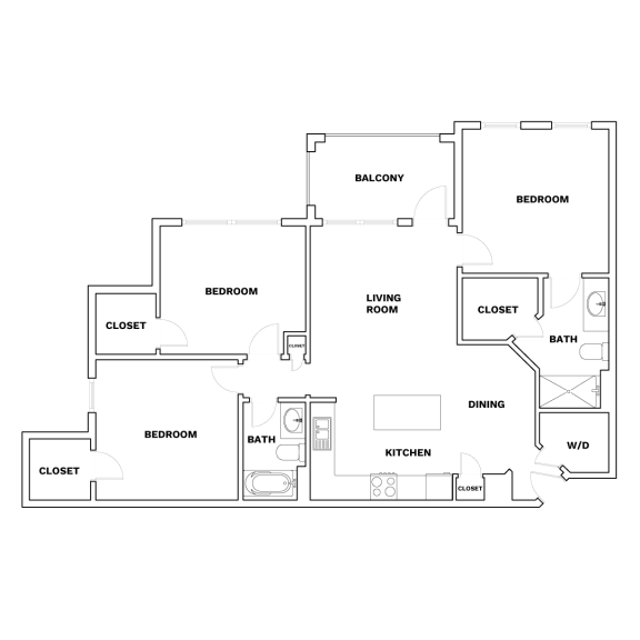 the floor plan of the condo