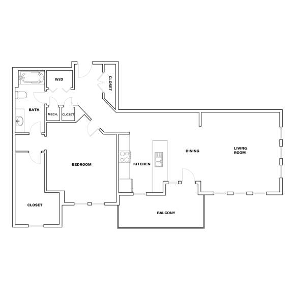 the floor plan of the apartment