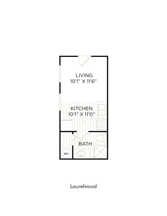 Floor Plan  Aspire Oregon City Apartments Laurelwood 2D Floor Plan