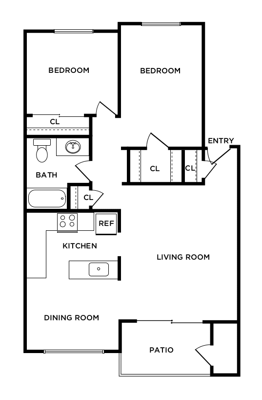 Two Bed One Bath