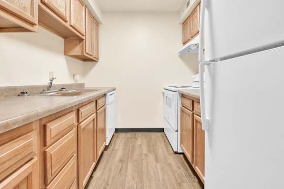 Furnished Kitchen at Indian Ridge Apartments, Davenport, IA