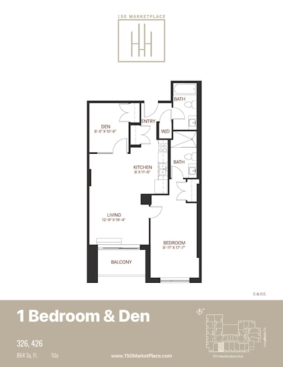 Ua Floor Plan at 150 Marketplace, Ottawa, ON