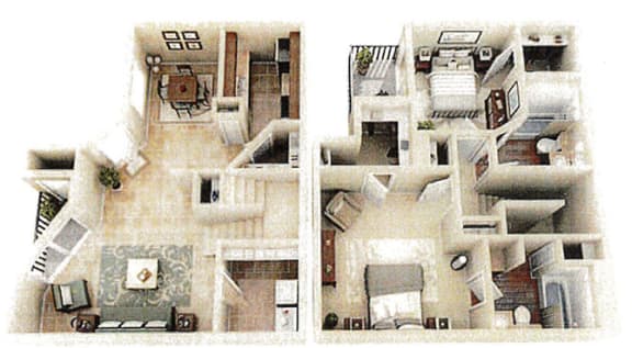CHAMELIA Floor Plan at Waterford Park Apartment Homes, LLC, Lauderhill, FL