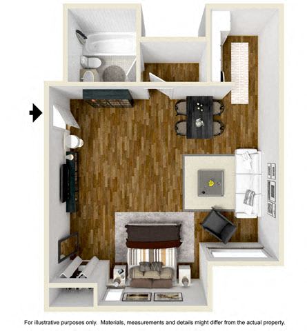 Balsam 3 Floor Plan at Aspen Grove Apartment Homes, Warminster, PA 18974