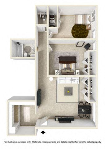 Willow Floor Plan at Aspen Grove Apartment Homes, Pennsylvania, 18974
