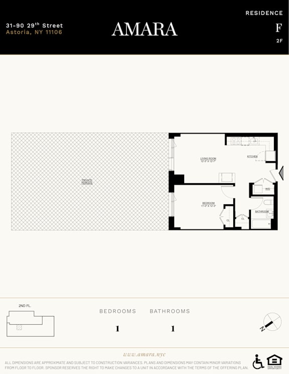 A floor plan for a residence in Amara, showing a second floor with bedrooms and bathrooms.