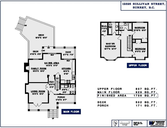 a floor plan of a house with two bedrooms and two bathrooms