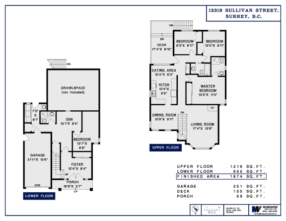 a floor plan of a home with two bedrooms and two bathrooms