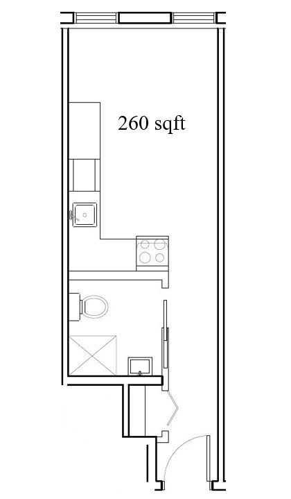a small floor plan of a small apartment