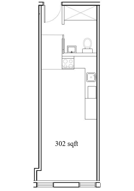 a small floor plan of a small apartment