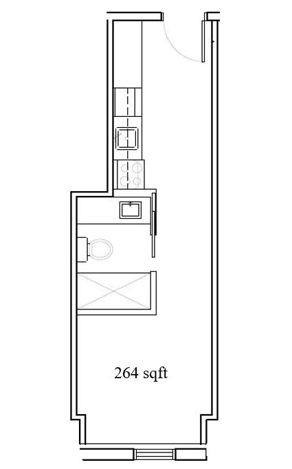 a small floor plan of a small house