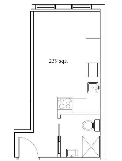 Floor Plan  a small floor plan of a small apartment