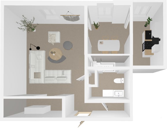a floor plan of a house with a bathroom and a living room