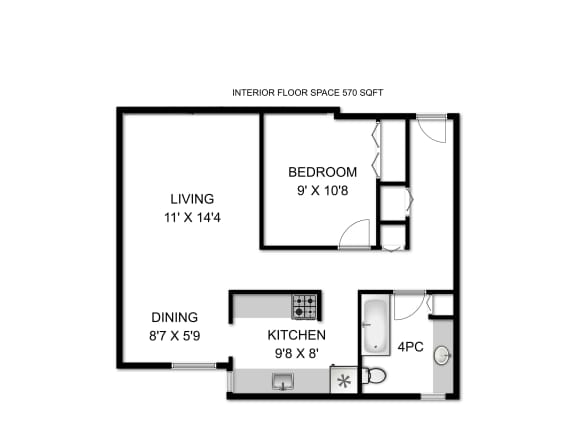 a floor plan of a small apartment