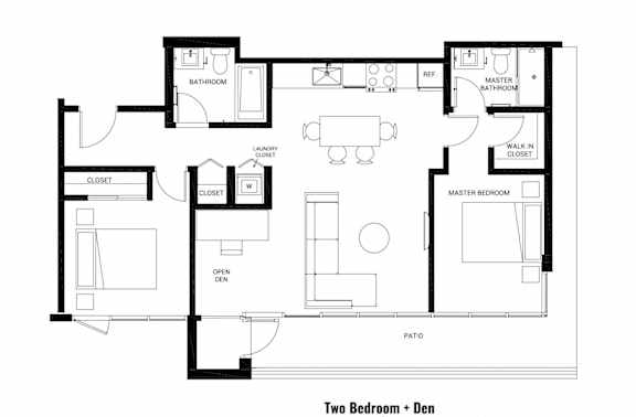 a floor plan of a house with a bedroom and a living room
