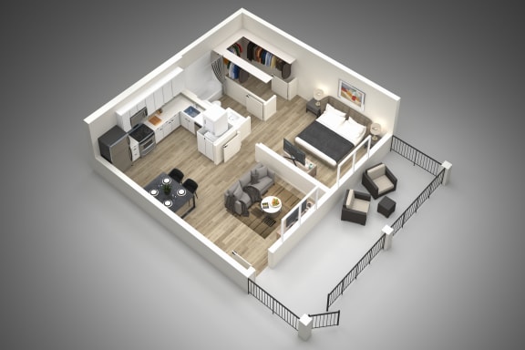 1 bed 1 bath E 1 bed 1 bath E at Presidio Palms Apartments, Tucson