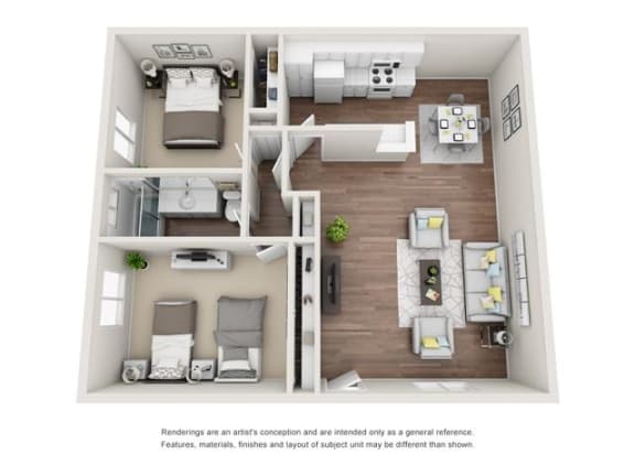 2 bed floorplan
