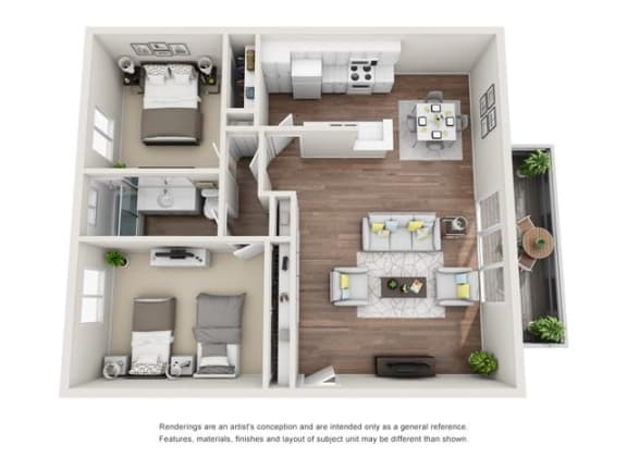 2 bedroom floorplan