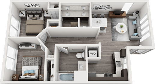 The Edge 2x2 Floorplan