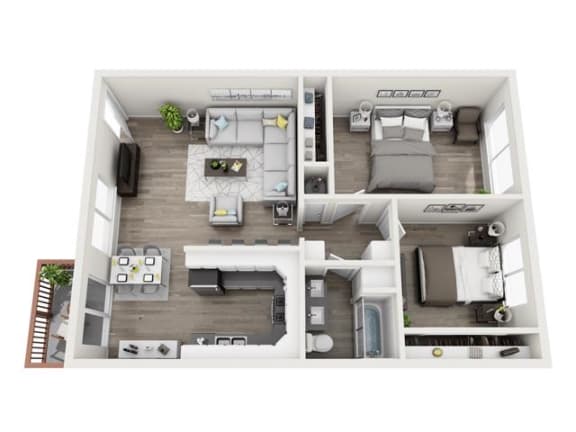 2x2 floor plan