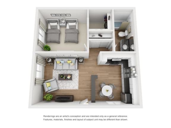 1x1 floorplan