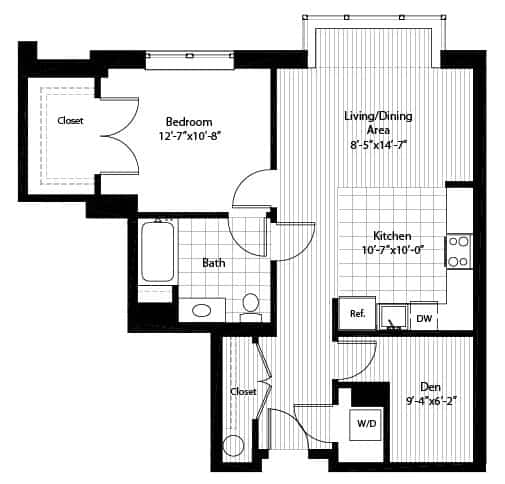 Floor Plan  A14 Floorplan at RiversEdge, Weehawken, NJ