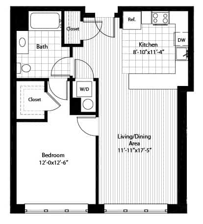 Floor Plan  A7 Floorplan at RiversEdge, Weehawken, NJ, 07086