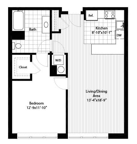 Floor Plan  A8 Floorplan at RiversEdge, Weehawken, NJ