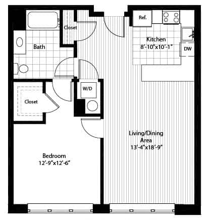 Floor Plan  A9 Floorplan at RiversEdge, Weehawken