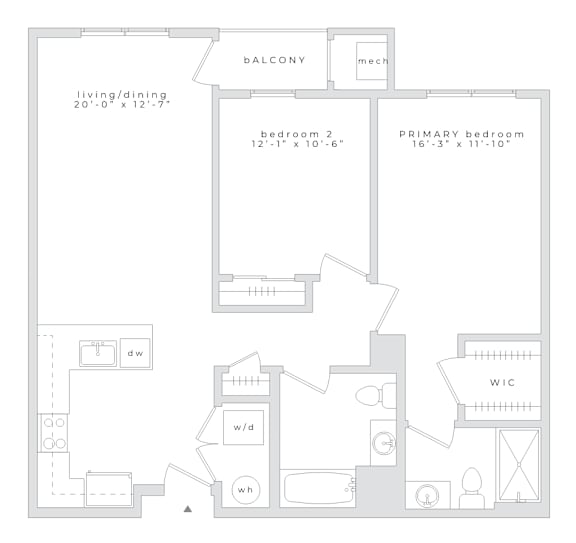 B01 Floorplan at The Hartlan, Linden, New Jersey