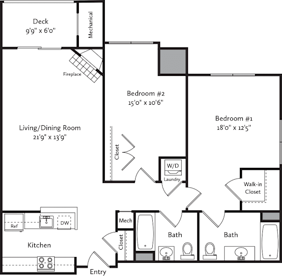 B02_Chamberlin Floorplan at The Henry, Pomona, New York