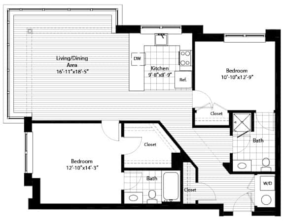 Floor Plan  B10 RSE Floorplan at RiversEdge, Weehawken, NJ, 07086