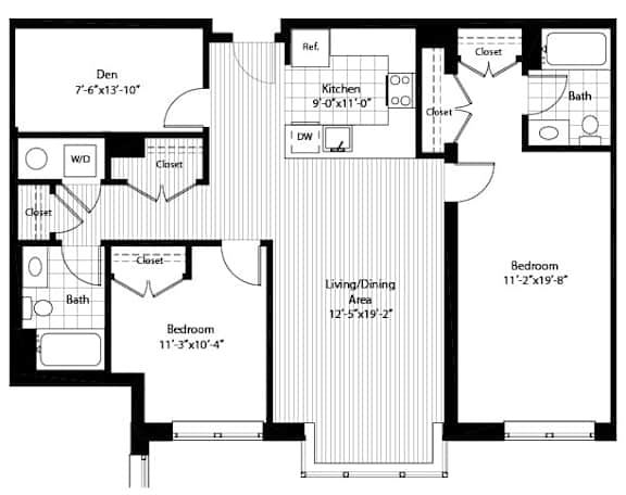 Floor Plan  B12 RSE Floorplan at RiversEdge, Weehawken