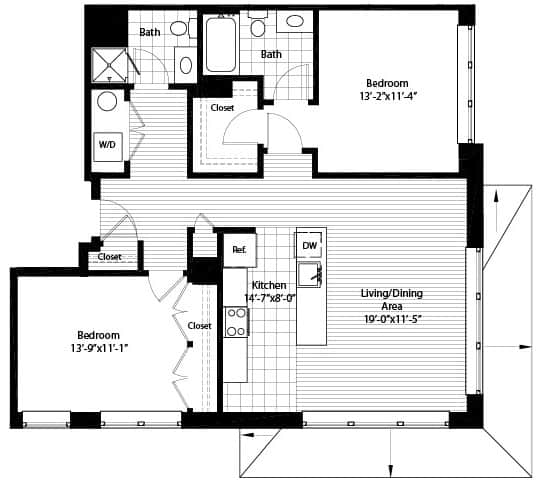 Floor Plan  B3 Floorplan at RiversEdge, Weehawken, 07086