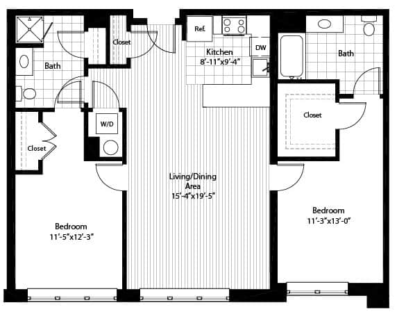 Floor Plan  B7 RSE Floorplan at RiversEdge, Weehawken