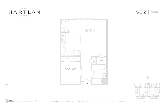 A floor plan for a property by Hartlan LLC.