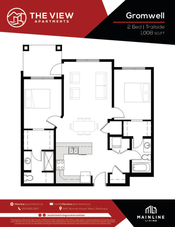 a floor plan of a bedroom apartment