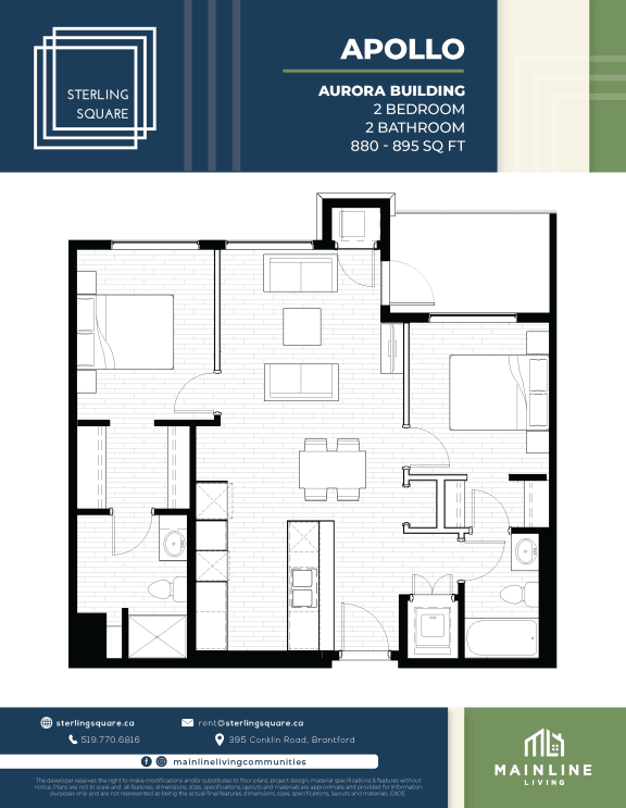 Floor Plan  a floor plan of a bedroom apartment