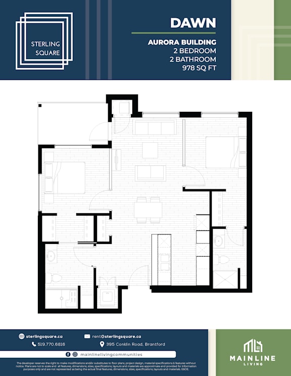 a floor plan of a bedroom apartment
